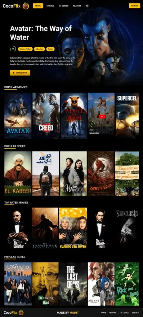 cocoflix dramas section